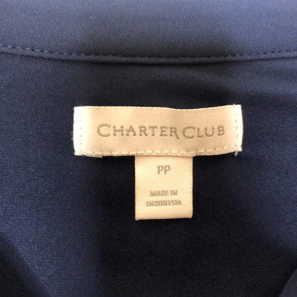 NWT Charter Club Top Stretch  Soft Petite P size 0 / 2 New with Tags NWT - Picture 2 of 8